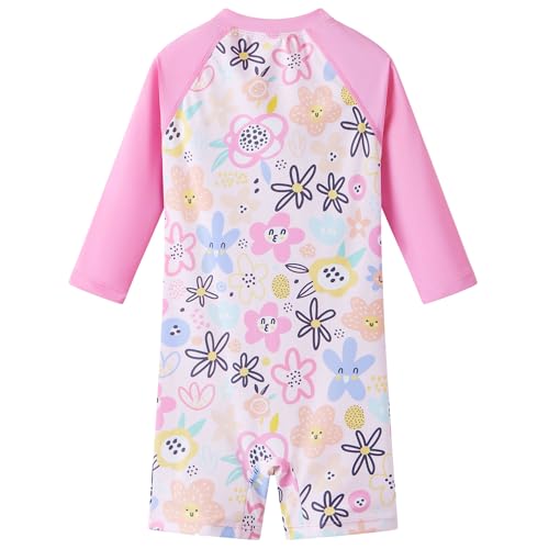 Image of UMELOK Baby Girl One Piece Swimsuit Infant Rash Guard Bathing Suit