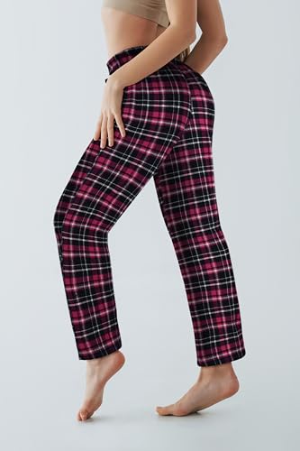 Andrew Scott Women's Flannel Sleep Pants| Lounging PJ Drawstring Pants | Multi Packs & Colors3