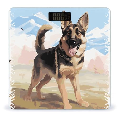 Báscula digital para baño con diseño German Shepherd Dog Lovers miniatura 1