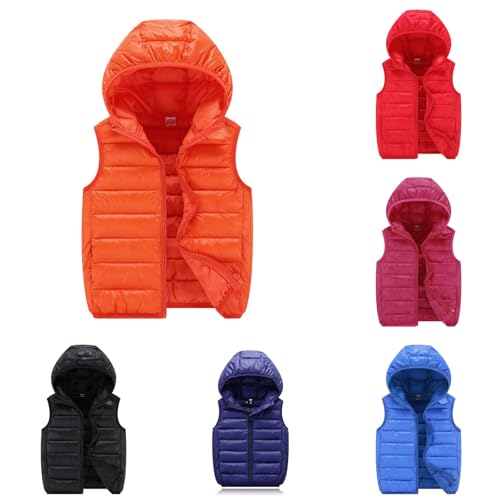 Girls Winter Zipper Puffer Vest Lightweight Sleeveless Outwear Puffy Vests for 5 to 12 Years Old