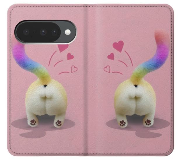 Housse cuir Google Pixel 10 Pro étui rabat anti rayure chat