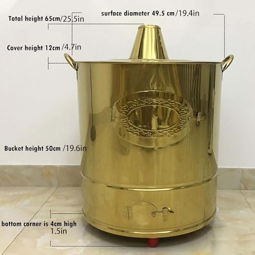 NOYORO Garten Abfall Verbrennungsanlage, Brenner, Metall Feuer Brennen Holz Papier Verbrennungsanlage, Feuer Bin Brennen Garten Edelstahl Abfall Blätter Metall Müll Barrel, Verbrennungsanlage-7