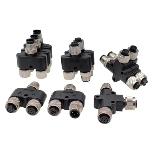 Conector de sensor M12 macho a hembra de 8 pines en forma de Y para automatización