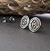 Cancer Zodiac Stud Earrings Polished Sterling Silver Handmade in USA