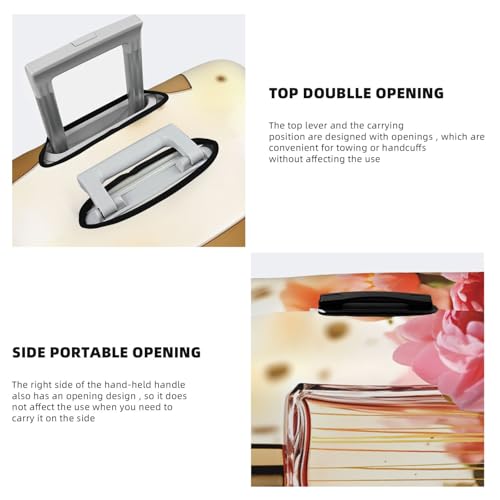 Travel Luggage Cover Fashion Perfume Suitcase Protector Elastic Washable Stretch Suitcase Protector Anti-Scratch Travel Suitcase Cover Fit 18-32 Inch Luggage4