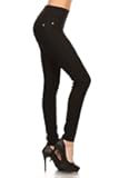 Women's Cotton Blend Stretch Pull-on Jeggings Casual Pants with Pockets (Available in Plus Size)