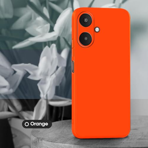 Image of Back Cover for Mi Redmi 13C 5G / Poco M6 5G | Full Camera Protection | Premium Liquid Silicon Case | Flexible Bumper Case for Mi Redmi 13C 5G / Poco M6 5G (Orange)