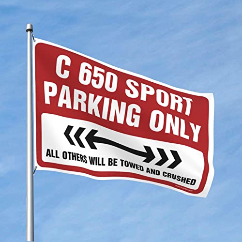 Drapeau C 650 Sport geant 152 x 244 cm en tissu lavable decoration thématique humour pour bar et café