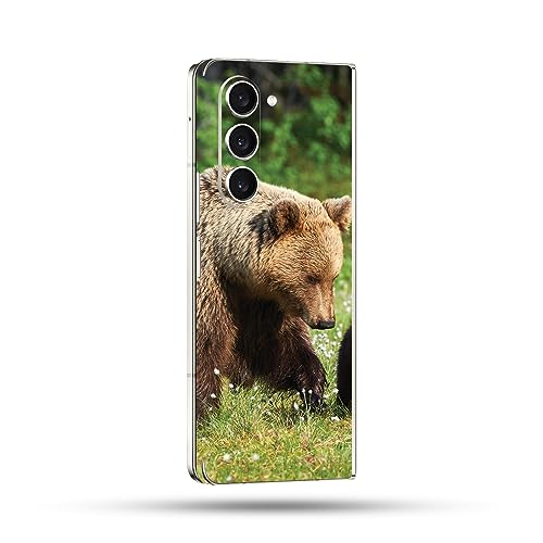 Image of MightySkins Skin Compatible with Samsung Galaxy Z Fold 5 Full Wrap - Grizzly | Protective, Durable, and Unique Vinyl Decal wrap Cover | Easy to Apply, Remove, and Change Styles | Made in The USA