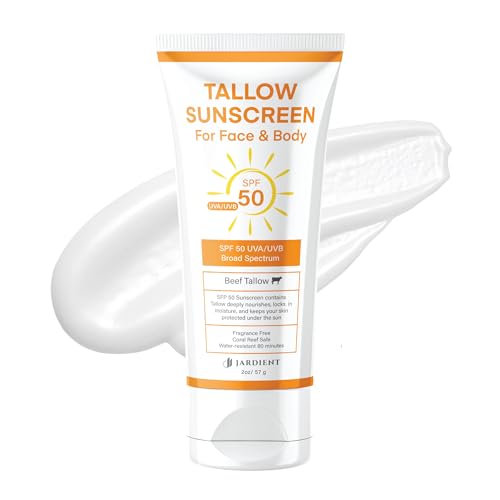 Beef Tallow Sunscreen SPF 50 with Mineral :...
