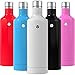 Vremi 16 oz Stainless Steel Water Bottle - Double Walled Vacuum Insulated Metal Water Bottle Travel or Gym BPA Free with Leak Proof Lid - Keeps Drinks Hot or Cold and Fits Standard Cup Holders - White
