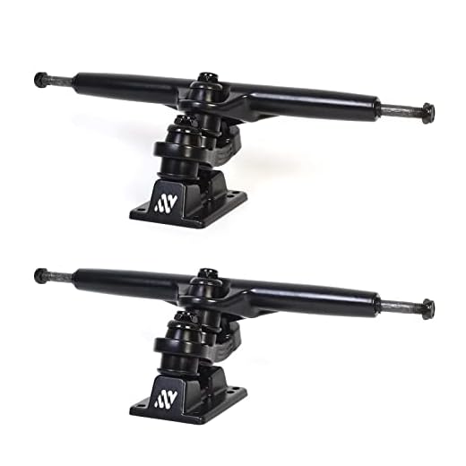 ANTWHEEL Sidewinder II Longboard/Skateboard/surf Skateboard Black Skateboard Double Kingpin Trucks 7" Hanger 9.72" Axle  (Set of 2) Free Hardware (9.3" Hanger 12" Axle)