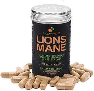 Lion's Mane Mushroom, 60 Capsules | 500mg Each, Nerve Growth Factor (NGF)
