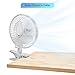 Comfort Zone Portable Clip on Fan with Fully Adjustable Tilt, Electric, 6 inch, Quiet, Indoor, 2 Speed, Mini Desk Fan, Table Fan, Airflow 6.53 ft/sec, Ideal for Home, Bedroom, Dorm & Office, CZ6C