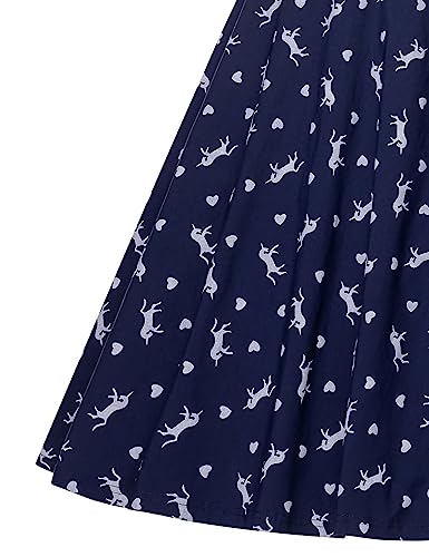 Image of GownTown Womens 1950s Cape Collar Vintage Swing Stretchy Dresses
