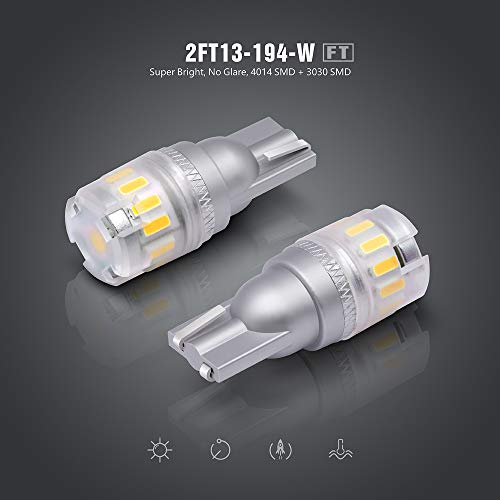 Sir Ius Led - Ft- 194 912 Side Marker Led Light Car Interior, Map, Dome, Trunk, Backup Bulb High Power 3030 + 4014 Smd Super Bright Pack Of 2 (White) #TOP1