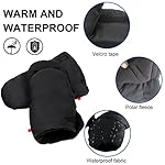 Kinderwagen Handwärmer, Hndschuhe Kinderwagen Handmuff mit Baumwollsamt, Kinderwagenmuff Atmungsaktiv Wasserdicht und Winddicht, Universalgröße für Kinderwagen Buggy, Radanhänger (Schwarz)