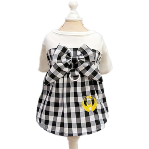 ISUPY ペット服 犬服 ドレス 犬 スカート ワンピース 春 夏 洋服 可愛い ドッグウェア ペットウェア tシャツ お姫様 小中型犬 ワンちゃん 猫服 記念撮影 涼しい 通気性 お出かけ (L,ブラック)