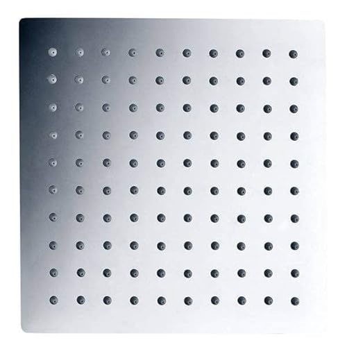 IMEX - Rociador de Ducha Cuadrado extraplano de acero inoxidable 30 x 30 cm, Cromado - RDC003