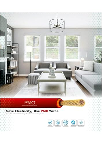 Image of Super PMO PVC Insulated Copper Wire, 90 m, Single Core Flexible Cable for Domestic and Industrial Use (RED, 2.50 SQ MM)