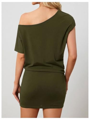 Image of SOLY HUX Women's Off The Shoulder Mini Dress Going Out Asymmetrical Dresses