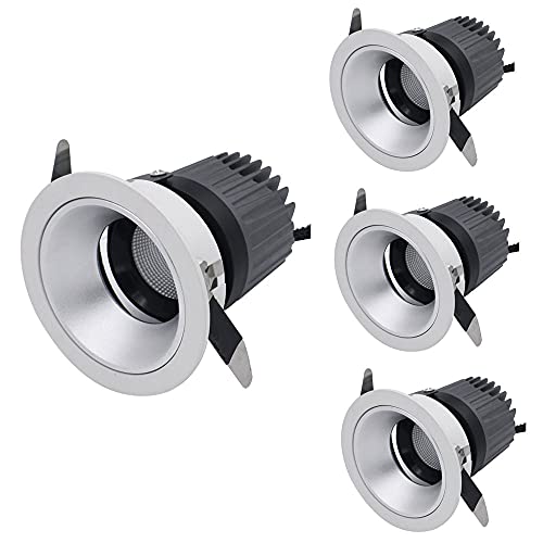 Foco LED empotrable (Paquete de 4) para Salas de exposiciones, centros comerciales, Fondo de Pared, Cuatro Colores seleccionables.