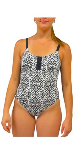 Maillot de bain une pièce femme noir blanc Haute Pression DA8037 taille 38 de natation