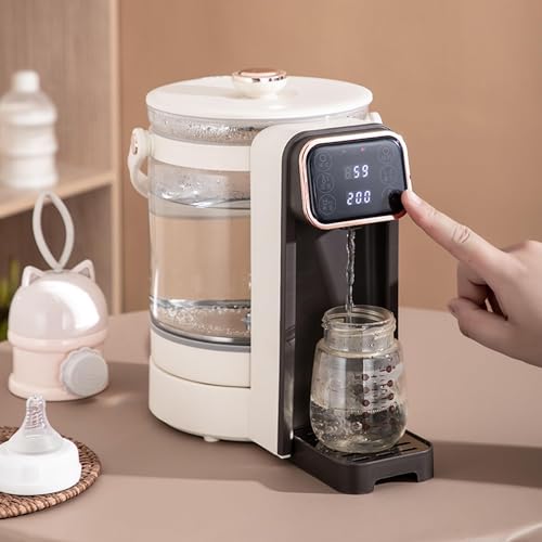 Smart Electric Baby Bottle Water Warmer with Thermostat, Detachable Glass Tank for Formula Preparation, Accurate Temperature Control
