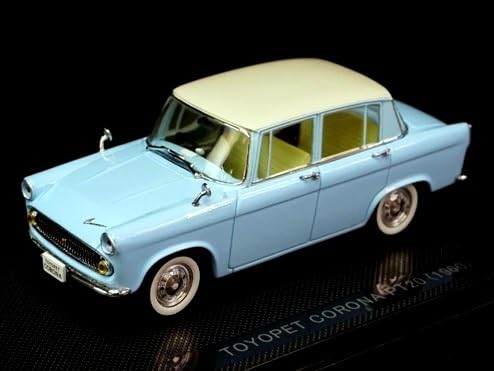 トヨペットコロナ　ミニカー Amazon.co.jp: エブロ 1/43 トヨペット コロナ PT20 1960 ライトブルー