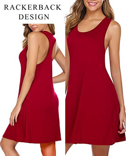 Image of Avidlove Sleepwear for Women Tank Nightgown Chemise Racerback Sleeveless Sleep Dress