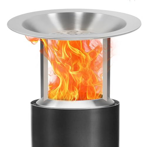 Heat Deflector for Solo Stove Mesa, Heat Deflector with 3 Detachable Legs 304 Stainless Steel Accessory for Mesa Firepit Universal Heat Plate Traps Heat for Fire Pits