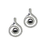 Contenuto della confezione: 1 paio di orecchini, in vero argento sterling 925 – stampato, motivo: Liberty, dimensioni dell'articolo: 14 mm x 21 mm, pietra: strass bianchi originali e perle in acrilico/zirconia, tipo di taglio: diamante/ottagonale, Art. n.: 58089