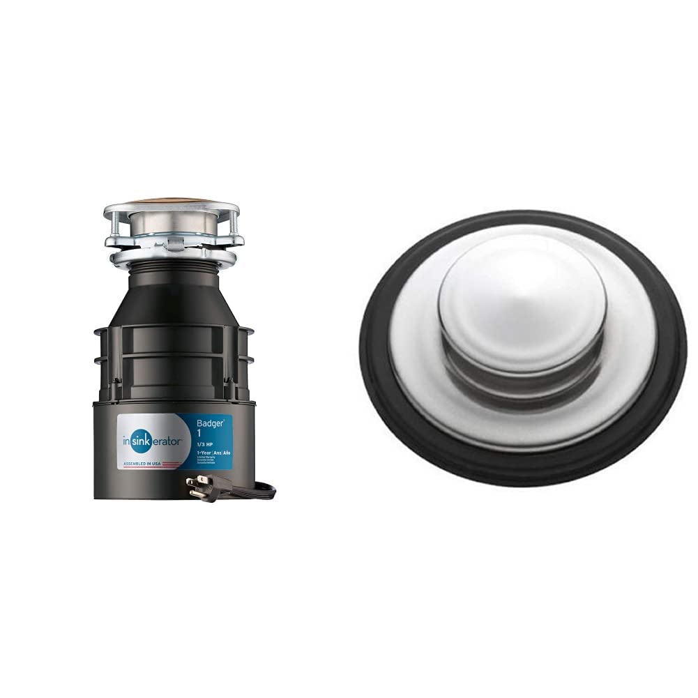 InSinkErator Badger 1 with Stainless Stopper