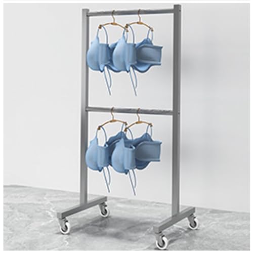 Système de rangement pour cintres mobile avec roulettes