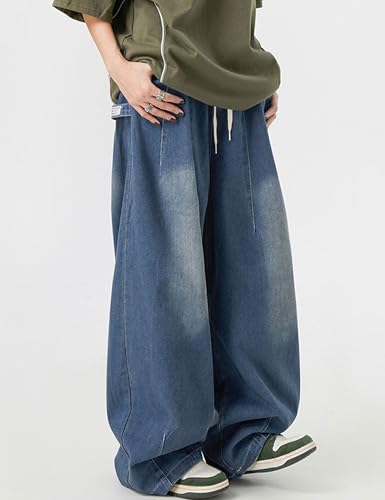 Y2k Hip Hop Baggy Jeans Wide Leg Denim Pants Casual Loose Fit Trousers Streetwear Wide Leg Grunge Loose Jeans3
