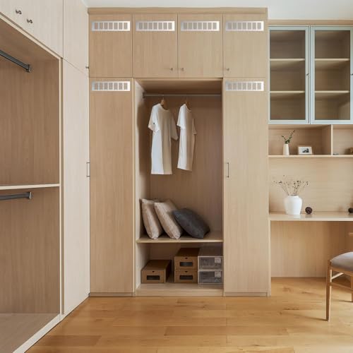 2 Stück Weiß Ventilation Gitter Aluminium Lüftungsgitter Aluminium 80x300mm, Belüftungsgitter für Tür oder Schrank, Dekogitter mit Schraublöchern, Küchen und Kühlschrank für Türlüftungsgitter