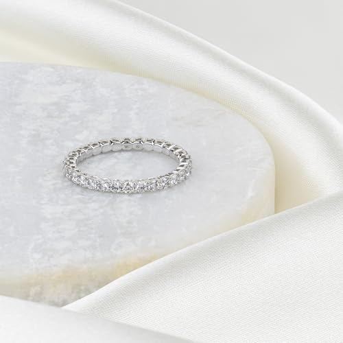Amazon Essentials IGI Certified Lab Grown Diamond Eternity Band in Solid 14k Gold (VS1-VS2 Clarity, G-H Color) - Eternity Ring - Stackable Rings for Women3