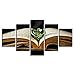 Produktbild wohnzimmer wand dekor darstellende kunst 5 pieces hd - buch und grüne herz geformten anhänger frame poster modulare leinwand bilder - wall - painting,15.7x23.6inch,15.7x31.5inch,15.7x39.7inch