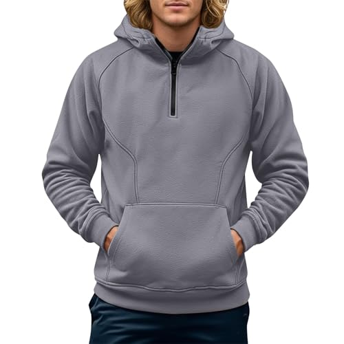 Sweat à capuche homme en polaire épaisse chaude et confortable