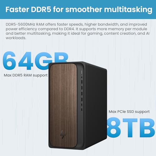 Image of HP OmniDesk(Envy Next Brand) M03 Premium Business Next Gen AI PC Desktop, Intel Core Ultra 7 265, 16GB DDR5 RAM, 1TB SSD, W11P, USB-C, Wi-Fi 6, Wired KB & Mouse, Bundle with ADATA 64GB USB Flash Drive