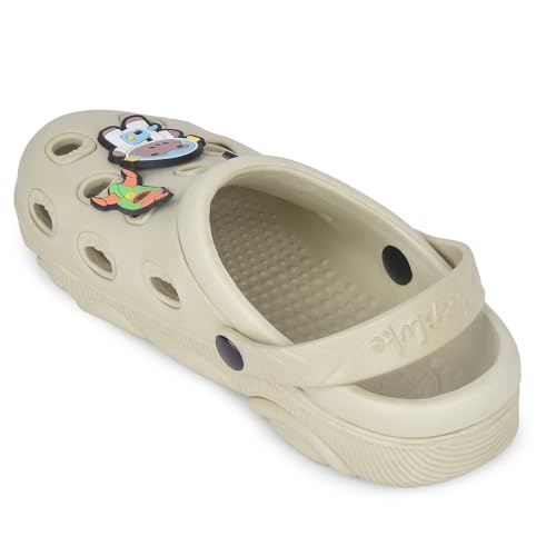 Image of Liberty Lucy&Luke LPMXT-K834 Kids Clogs for Boys & Girls - Beige, Blue & Green | Lightweight Slip-On Clogs | Durable & Soft EVA Sole | Comfortable & Breathable Sandals for Walking - Cushioned Footbed