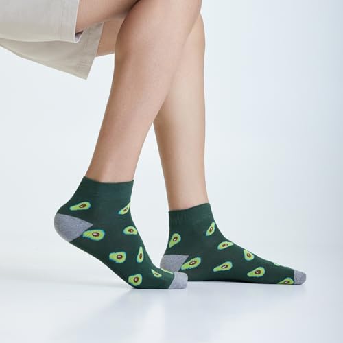 Image of Mint & Oak Men Ankle Socks, Printed Funky Socks, Cotton Unisex Ankle Length Sock, Odour Free Socks - Pack of 1