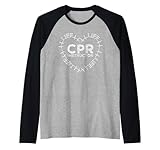 istruttore cpr salva vita cuore battito simbolo grafico maglia con maniche raglan