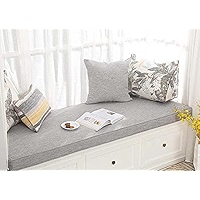 Bench Cushion Personalized Extra Long Swing 2/3/4 Seater Large Sofa Cushion Memory Foam Luxury Seat Pad Outdoor Garden Patio Bench Indoor Bay Window ( Gray 250x50cm