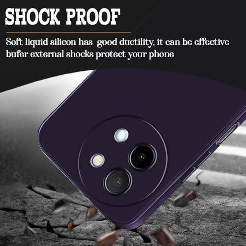 Image of Back Cover for Vivo Y38 5G / Y58 5G | Full Camera Protection | Premium Liquid Silicon Case | Flexible Bumper Case for Vivo Y38 5G / Y58 5G (Maroon Red)