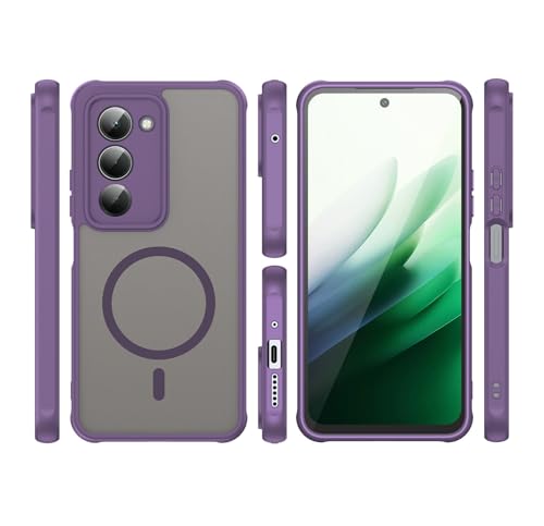 Image of Compatible with REDMI 15 (169mm) Case Cover,Compatible with MagSafe,Anti-Fall,Compatible with Xiaomi Redmi 15 (169mm) 25057RN09E Cell Protective Phone Case Purple