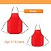 Caydo 15 Pieces Middle Size Kids Painting Apron for Ages 5 to 10, in Kitchen, Classroom, Community Event, Crafts and Art Painting Activity, 15 Colors