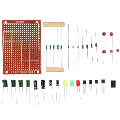 DEARMAMY Kit De Soldadura Para Principiantes Componentes Electrónicos Placa De Entrenamiento Montaje Plástico Herramienta Educativa Práctica Electrónica Uso Escolar Enseñanza