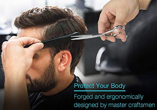 Professional Hair Cutting Scissors, 5.5 Inch Salon Barber Hair Shears Sharp Blades Haircut Scissors For Hairdresser Women Men Adults, Handmade From 440C Japanese Stainless Steel #TOP2