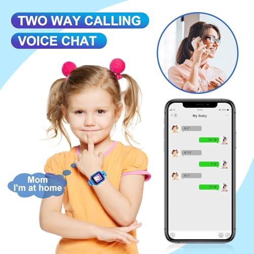 Image of BIGASUO 4G Kids Smart Watch GPS Tracker - Smartwatch with Two Way Call Video Calling Voice Chat SOS Class Mode Stopwatch Pedometer Games Wi-Fi Touch Screen Alarm Clock Smartwatches (BG71)